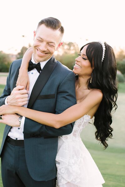 bride and groom wedding portrait photo in phoenix az