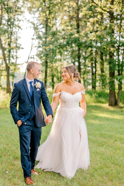 Bride smiling during wedding day in Indianapolis, photographed by Kaylee Creighton