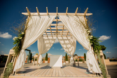 Outdoor wedding ceremony site