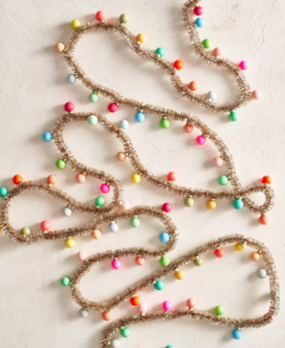 colorful tinsel garland | carlisledigitalmarketing.com