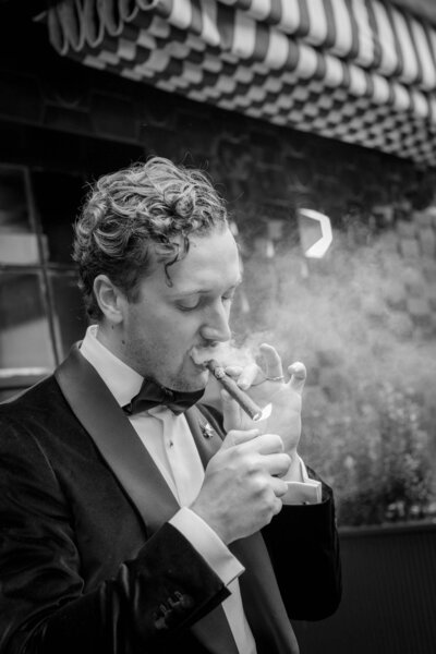 Editorial style photo of London groom