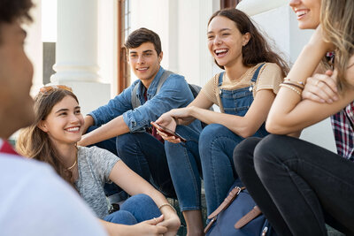 Group of teenagers at social groups in Northern Virginia