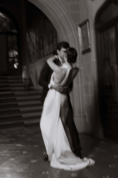 bride hugging dad at ceremony - toronto wedding photographer