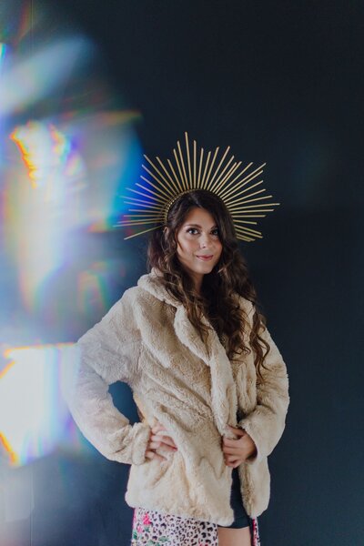 Luna Skye wearing sun crown