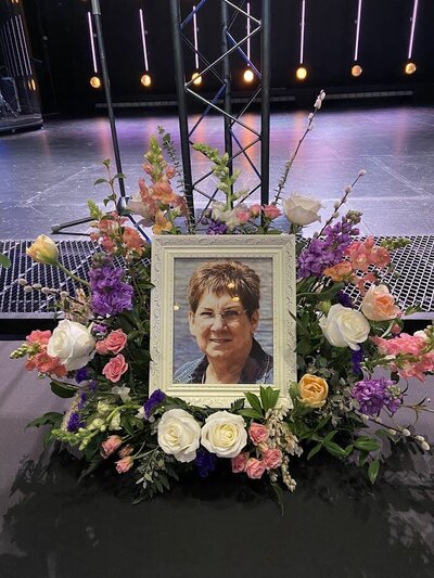 Celebration of life flowers by Springfield florist Flowers and Thyme.