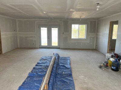 Finished drywall in commercial office, Fort Frances