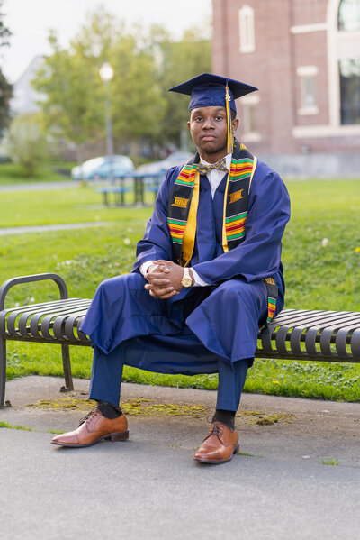 HS grad poses