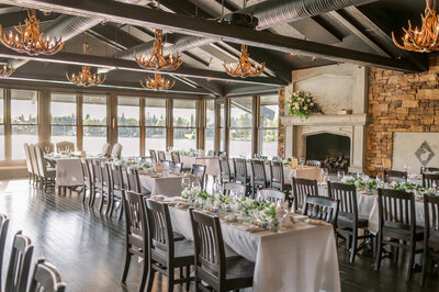 The Lakehouse, a romantic sophisticated wedding venue in Calgary, featured on the Brontë Bride Vendor Guide.