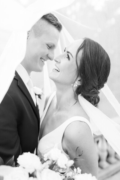 photo of Black Tie Wedding bride and groom  by Courtney Rudicel wedding photographer in Indianapolis