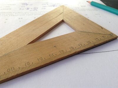 Angle Protractor on a table