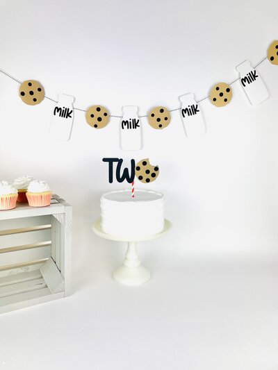 Two year old birthday cookie theme