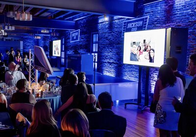 Every guest enjoying the montage presentation