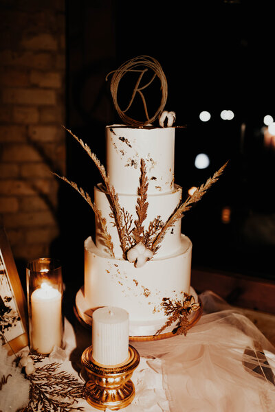 Industrial Boho wedding cake