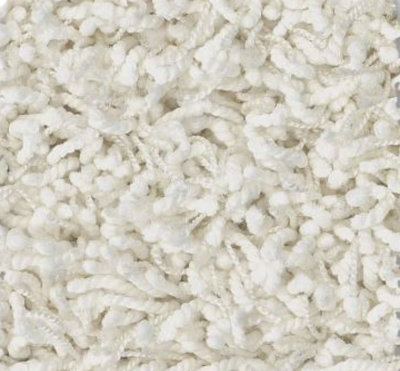 White frieze carpet.