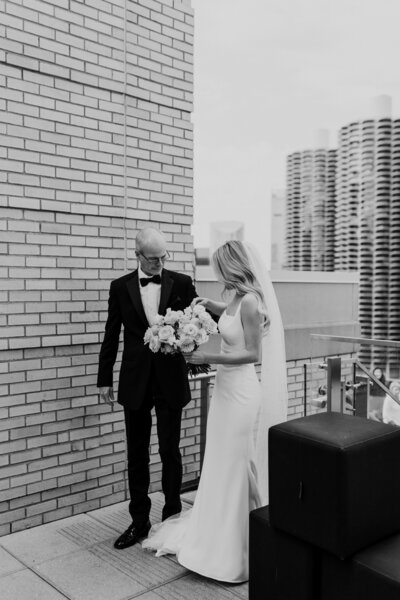 Intimate Chicago Rooftop Wedding - Nicole Ryann Photography-219