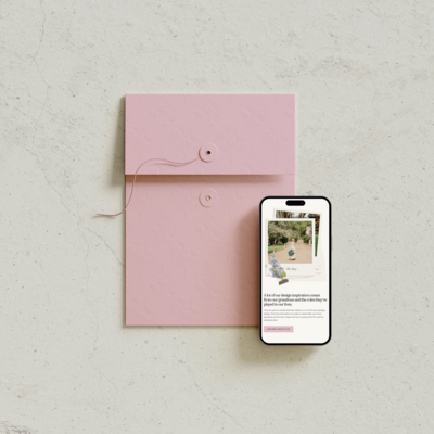 DarLynn Delights embossed mailer and phone mockup