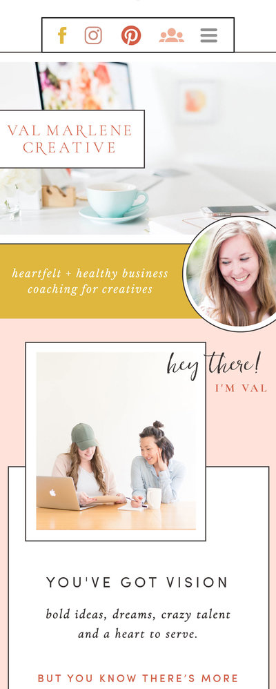 Easy to edit feminine Showit Website Template for Business Coaches