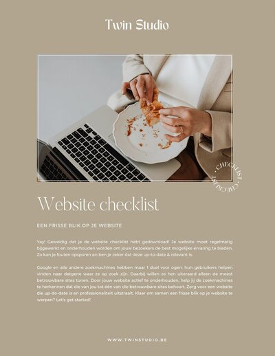 Screenshot gratis website checklist voorpagina