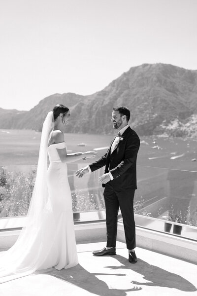 Amalfi coast bride and groom