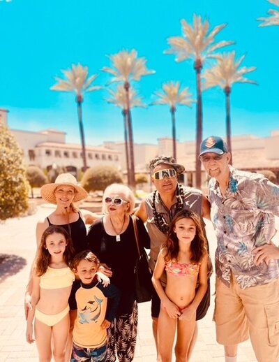 The Sloan Family at Mason City, Iowa for a vacation