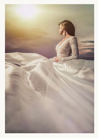 Beautiful bridal details shot - wedding rings and bouquet