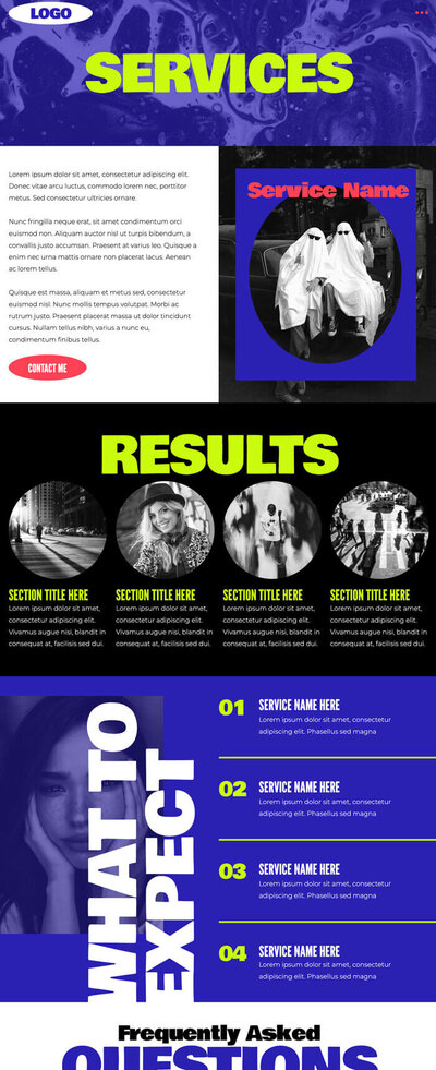 Aquarius Showit Website Template  - Aquarius - Services Page