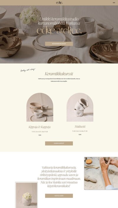 edge ateljee nettisivujen etusivu
