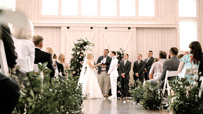 Ceremony at winery in Virginia wedding videography