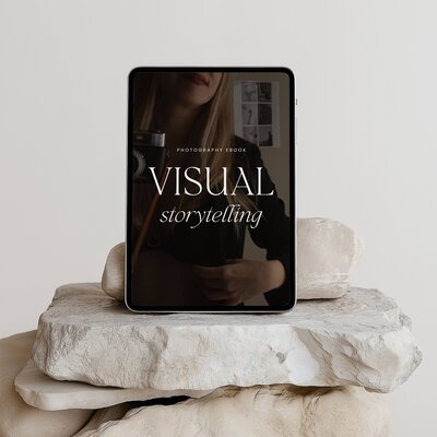 ebook mockup for a visual storytelling ebook