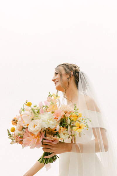 girl holding bouquet