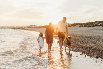 Sunset Family Beach Photoshoot- Carley Aplin Hampshire and Dorset Photographer--2