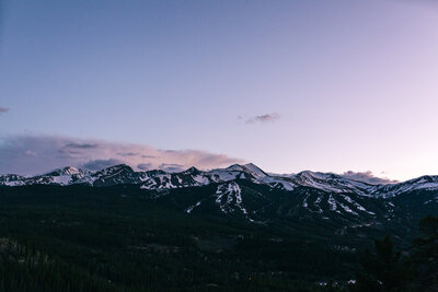 Pastel skies during sunset over Breckenridge Resort