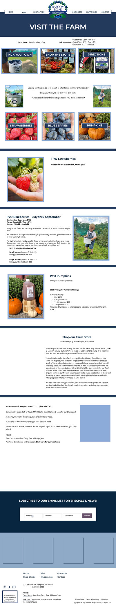 Visit the farm screenshot mockup on macbook