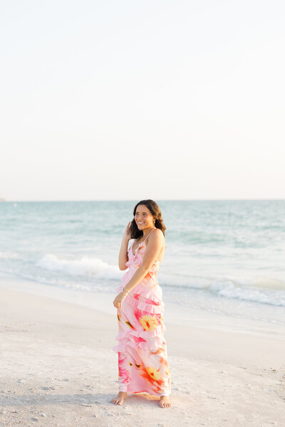 Senior girl on beach in clearwater florida. Tampa florida senior photographer. 