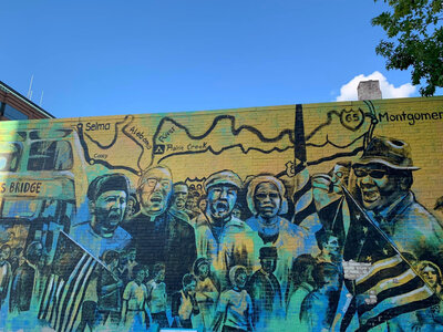 Civil rights themed mural 