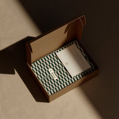 Olive oil from Croatia with custom die cut and gold foil created by brand designer Marta Custic from Studio Stoked