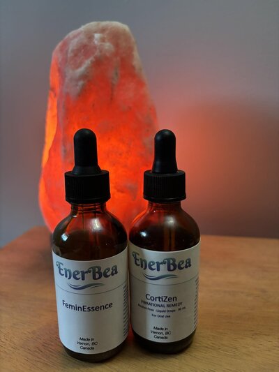 EnerBea CortiZen Vibrational Remedy bottle crafted to promote stress balance and emotional wellness.