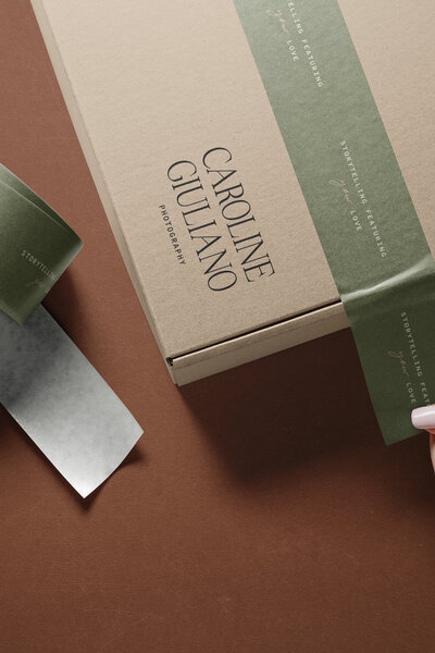 Luxury brand design packaging mockup