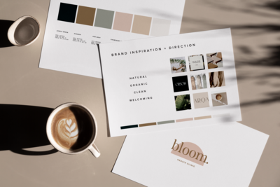 moodboard and creative directions for health care brand