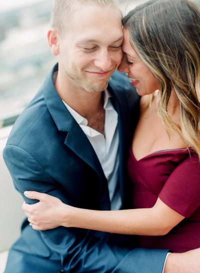 Wisconsin Film Photographer shoots Downtown Milwaukee Engagement Session