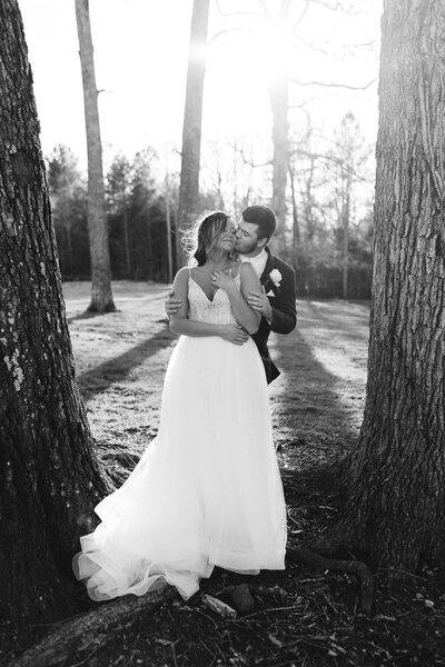 Couples portrait at Cedar Creek Ranch near Charlotte, North Carolina