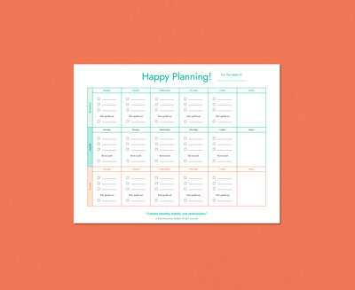 Shop the fun and bold weekly meal planer. Printable digital download.