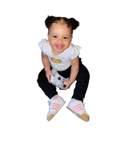 Baby sitting with a game controller