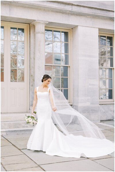 classic bridal portrait at The Ballroom at the Ben in Philadelphia, PA