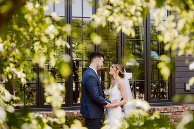 nashville wedding couple portraits at february wedding at richland country club