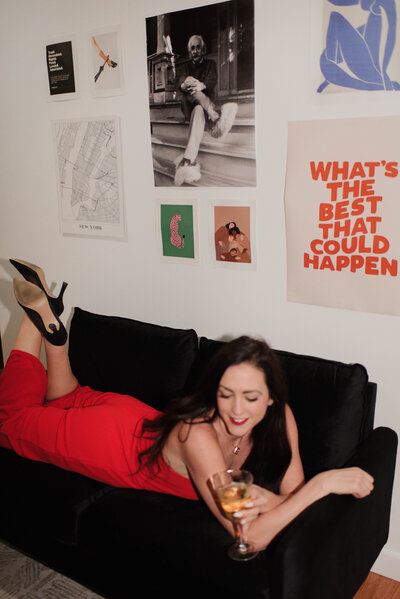 woman sitting in a chair