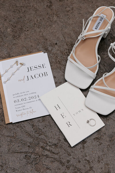 indie west photo portfolio image of wedding invitations shoes and jewelry