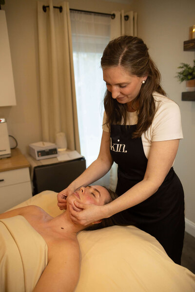 Skincare and spa treatments at Maven + Grace Salon in McMinnville, including custom facials, targeted waxing, and rejuvenating skin services
