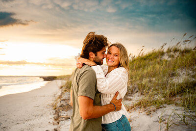 couples photography session at the beach