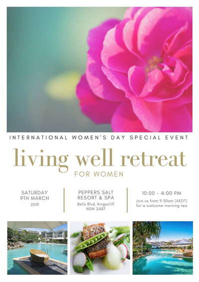Living Well Retreat for woman poster